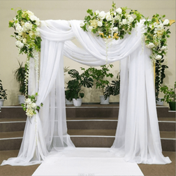 Shein White Chiffon Wedding Archway Fabric