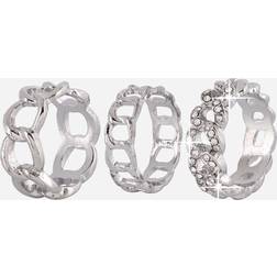Montini 3-Pack Kedjeringar - Silverfärg