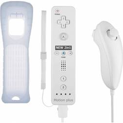 Teknikproffset Remote Plus Nunchuck Wii-Wii U Vit