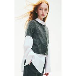 H&M Finstickad Kofta Med Kort Ärm - Flicka