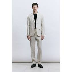 H&M Kostymbyxa i Linne Slim Fit - Ljusbeige