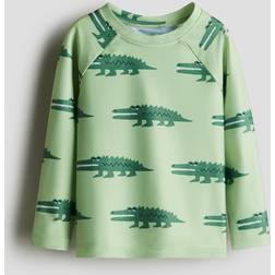 H&M Krokodiler Badtröja Med UPF 50 - Ljusgrön