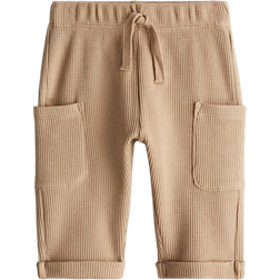 H&M Waffled Cotton Trousers - Beige (1237412002)