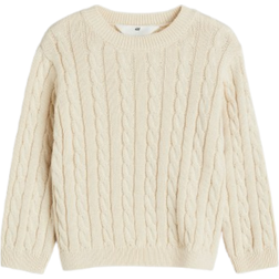 H&M Cable Knit Cotton Jumper - Light Beige (1236445001)