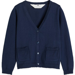H&M Cotton School Cardigan - Navy Blue (1167345001)