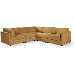 Brayden Studio Callianna Yellow Sofa 260cm 5 Seater