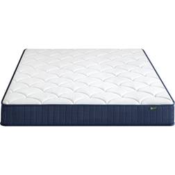 White Noise Tight Top Single Blue/White Coil Spring Matress 90x190cm
