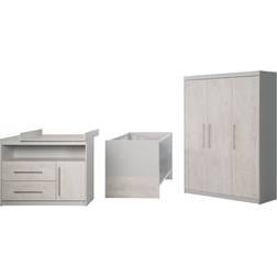 Roba Maren Cot Bed Nursery Furniture Set 3-piece Light Grey