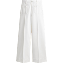 H&M Wide High Jeans - White