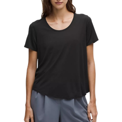Lululemon Modal Silk Twist Back Short Sleeve Shirt - Black