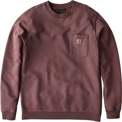 Carhartt Relaxed Fit Midweight Garment Dye French Terry Crewneck Sweatshirt - Dark Sepia
