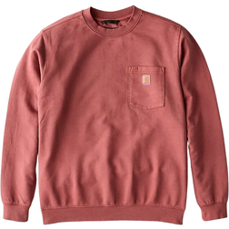 Carhartt Relaxed Fit Midweight Garment Dye French Terry Crewneck Sweatshirt - Dark Spice Red