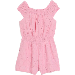 River Island Kid's Shirred Texture Playsuit - Pink
