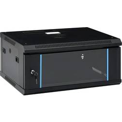 vidaXL 4U Väggmonterat Nätverksskåp 19" IP20 600 x 450 x 285 mm