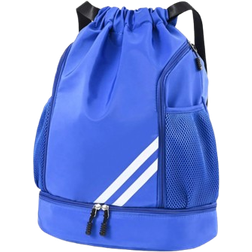 Shein 1pc Drawstring Backpack, Large Sport/Fitness Bag With 2 Zipper Pockets