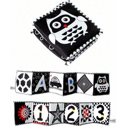 Shein Newborn Toys High Contrast Baby Books With Teethers Black And White Infant Toys