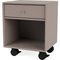 Montana Furniture Dream Castors Truffle/Black Bedside Table 30x35.4cm