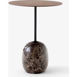 &Tradition Lato Lacquered Walnut/Emparador Small Table 40cm