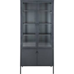 House Nordic Brisbane Black Glass Cabinet 80x180cm