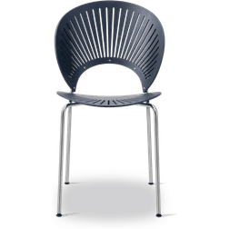Fredericia Furniture Trinidad 3398 Nordic Blue/Chrome Kitchen Chair 85cm