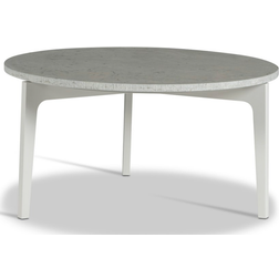 Mavis Höllviken Light Grey Lacquer/Limestone Top Coffee Table 80cm