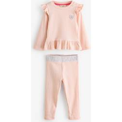 River Island Mini Girls Waistband Ribbed Top Set - Pink