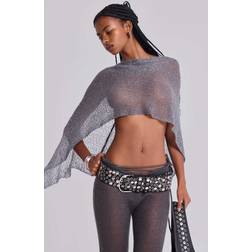 Jaded London Infinity Multiway Knit Cape - Gunmetal