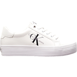 Calvin Klein Leather Platform Trainers W - Bright White