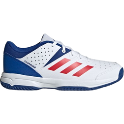 adidas Court Stabil Shoes - Cloud White/Pure Ruby/Royal Blue
