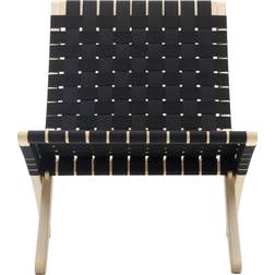 Carl Hansen & Søn MG501 Cuba Cotton Black/Soaped Oak Lounge Chair 76cm