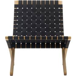 Carl Hansen & Søn MG501 Cuba Cotton Black/Oiled Oak Lounge Chair 76cm