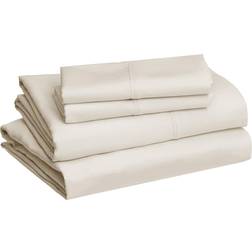 Amazon Lightweight Super Soft Bed Sheet Beige (259x228.6cm)
