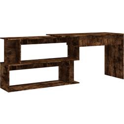vidaXL Scrivania Angolare Rovere Fumo 200x50x76 cm Legno Multistrato Scrittoio 50x200cm