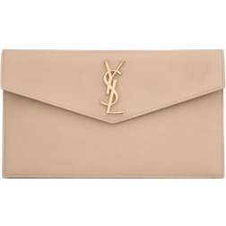 Saint Laurent Uptown Pouch - Dark Beige