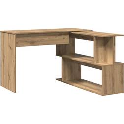 vidaXL Scrivania Angolo Rovere Artigianale 200 5x50x76 cm Truciolato Scrittoio 50x200.4cm