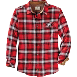 Legendary Whitetails Men's Buck Camp Flannel Shirt - Racing Red Plaid