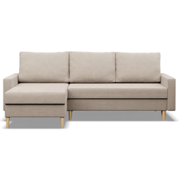 Mebligo Mebligo Ecksofa Beige Sofa 3-Sitzer