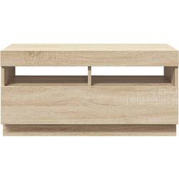 vidaXL Cabinet with Led Lights Sonoma Oak TV Bench 80x40cm