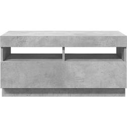 vidaXL Cabinet with Led Lights Concrete Grey TV Bench 80x40cm