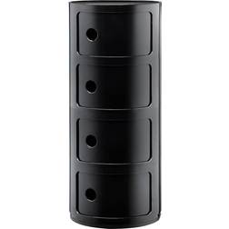 Kartell Componibili Black Storage Cabinet 32x77cm