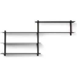 Gejst Nivo B Black Ash Wall Shelf 118cm