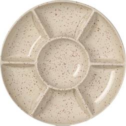 Sagaform Ditte Plate Beige Burgundy Serving Dish