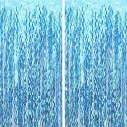 Shein Wavy Tinsel Foil Fringe Curtain 3.2 Ft x 6.6 Ft