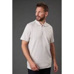Burton Textured Stripe Zip Neck Polo Shirt - White