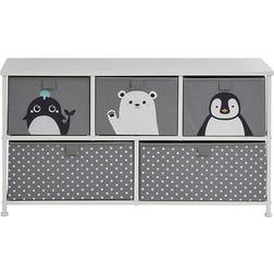 Liberty House Toys Kids 5 Drawer Arctic Storage Chest Unit