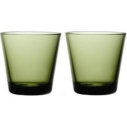 Iittala Kartio Moss Green Drinking Glass 21cl 2pcs