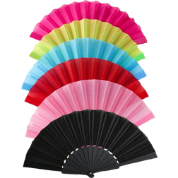 Shein 1pc/10pcs Solid Color Flat Plastic Fan