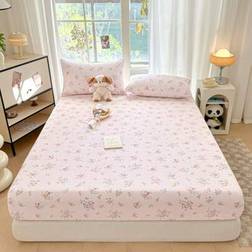 Shein Floral Print Fitted Sheet Mattress Cover Multicolour