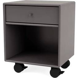 Montana Furniture Dream Castors Coffee/Black Bedside Table 30x35.4cm