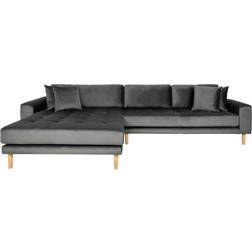 House Nordic Lido Velvet Dark Grey Sofa 290cm 4 Seater